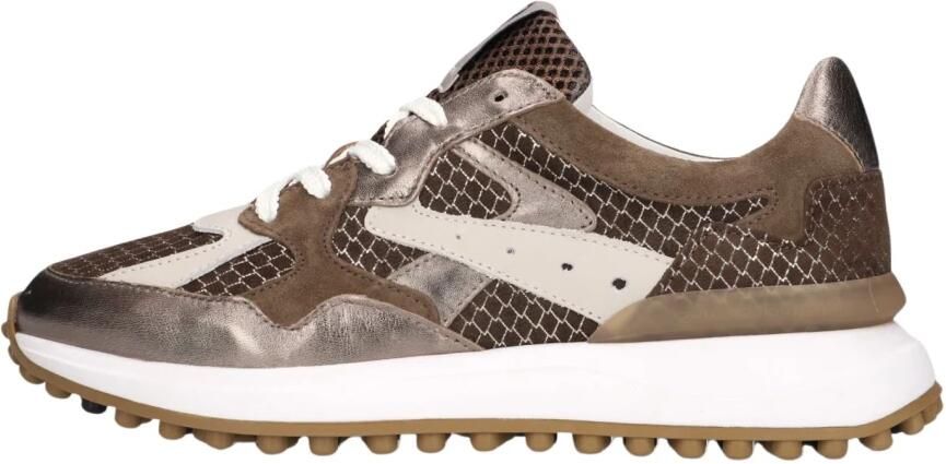 FLORIS VAN BOMMEL Lage Sneakers Dames Sfw-10153 Noppi Maat: 38 5 Materiaal: Leer Kleur: Bronskleurig - Foto 2