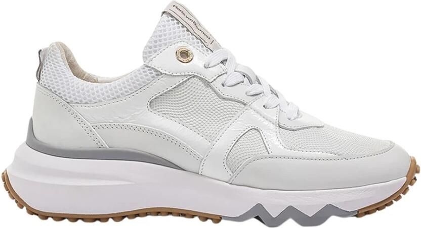 FLORIS VAN BOMMEL Lage Sneakers Dames Sfw-10111 Leer Wit