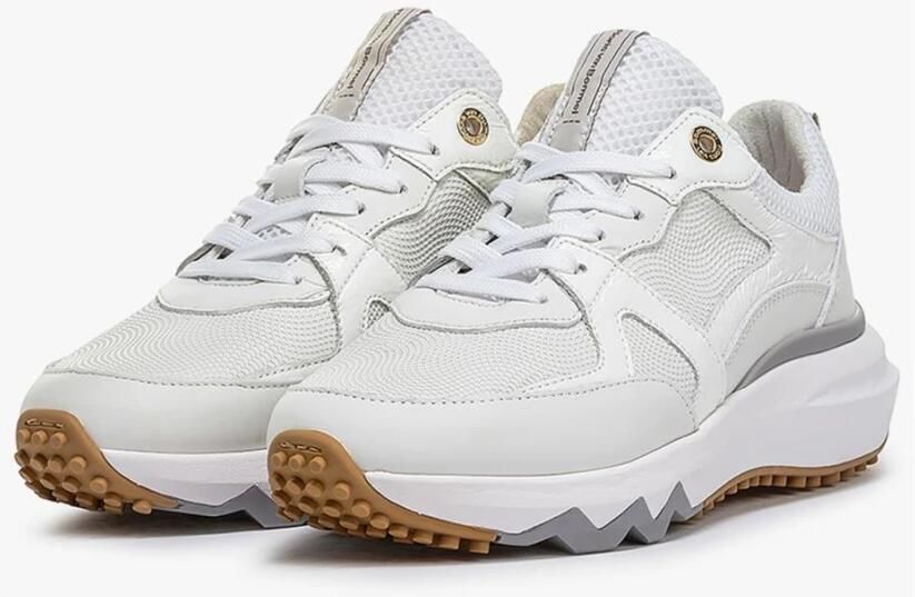 FLORIS VAN BOMMEL Lage Sneakers Dames Sfw-10111 Leer Wit - Foto 5