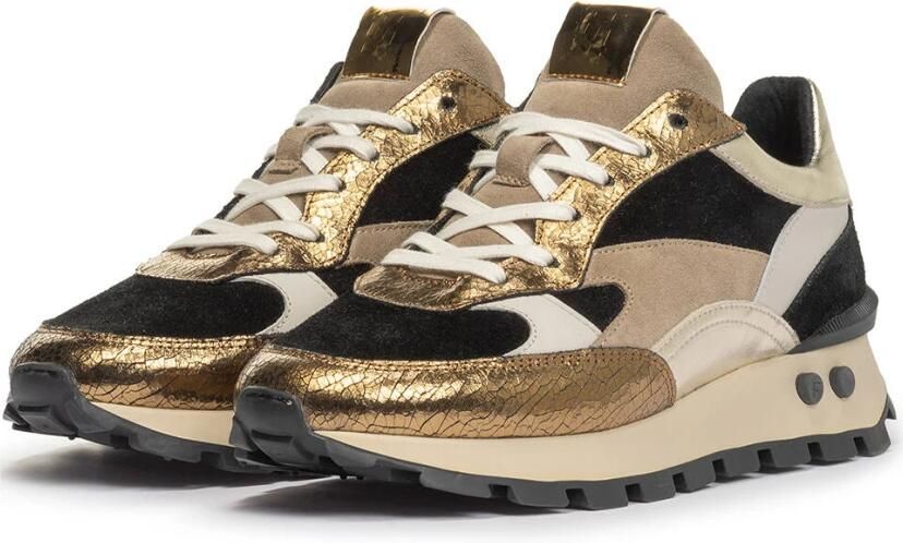 FLORIS VAN BOMMEL Sneakers Dames Sfw-10098 Blokki Maat: 39 5 Materiaal: Suède Kleur: Goud - Foto 3