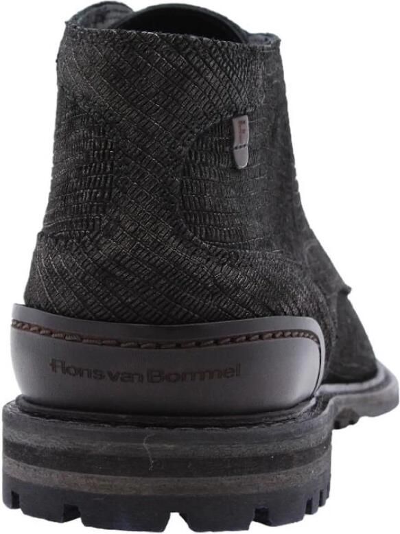 Floris van Bommel CREPI~11.28~~~~~~~~~~~~~~~~~~~ Vrije tijd half-hoogHeren veterschoenHeren sneakers Zwart - Foto 5