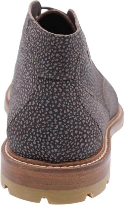 Floris van Bommel Minni 04.02 suède sneakers met panterprint taupe - Foto 12