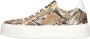 Floris van Floris van Bommel van Floris van Bommel Sneakers Dames Lage sneakers Damesschoenen Leer SFW-10106 print Slangenprint Goud - Thumbnail 4