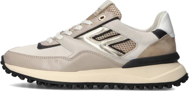 Floris van Bommel Grijze Lage Sneakers Beige Dames