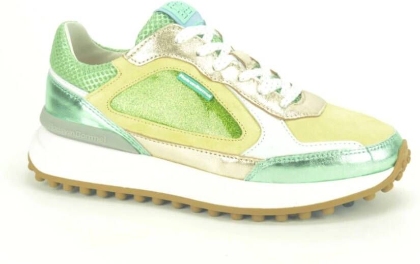 Floris van Bommel Groen Geel Runner N. DZ Multicolor Dames