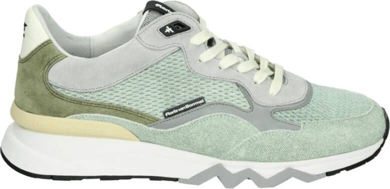 Floris van Bommel Groene Suède Casual Schoenen DE Zager