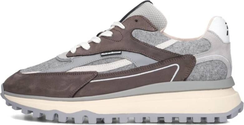 Floris van Bommel Heren Sneakers Grijs Nubuck