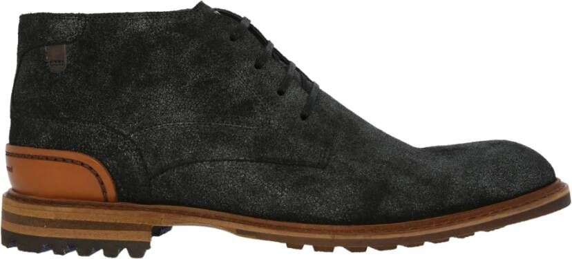 Floris van Bommel CREPI~11.15~~~~~~~~~~~~~~~~~~~ Vrije tijd half-hoogHeren veterschoenHeren sneakers Zwart - Foto 4