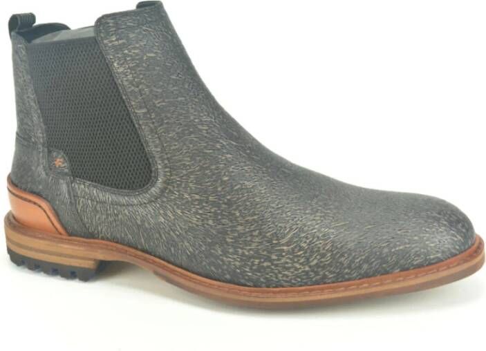 Floris van Bommel Print Chelseaboot Grijs Heren