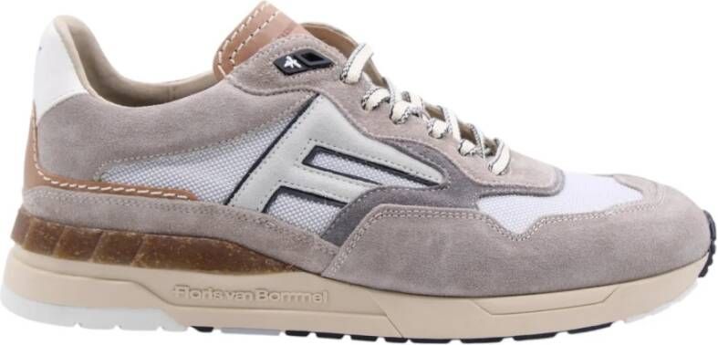 FLORIS VAN BOMMEL Lage Sneakers Heren Sfm-10153 De Runner Maat: 42⅔ Materiaal: Suède Kleur: Taupe - Foto 3