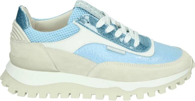 FLORIS VAN BOMMEL Lage Sneakers Dames Sfw-10100 Grommi Maat: 37 Materiaal: Suède Kleur: Blauw - Foto 4