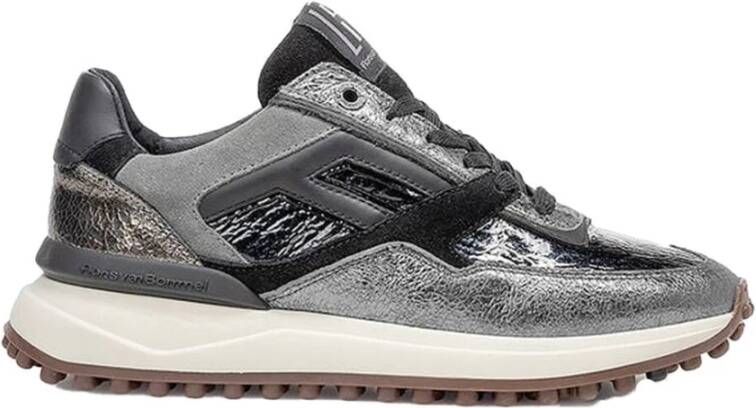 Floris van Bommel Sportieve Zilver Metallic Sneakers
