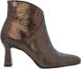 Floris van Bommel Sfw-50080 Enkellaarsjes Enkelboots met rits Dames Bruin - Thumbnail 3