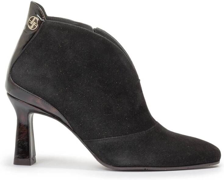Floris van Bommel Saxi 04.00 geprint suède enkellaars brons