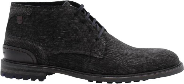 Floris van Bommel CREPI~11.28~~~~~~~~~~~~~~~~~~~ Vrije tijd half-hoogHeren veterschoenHeren sneakers Zwart - Foto 3