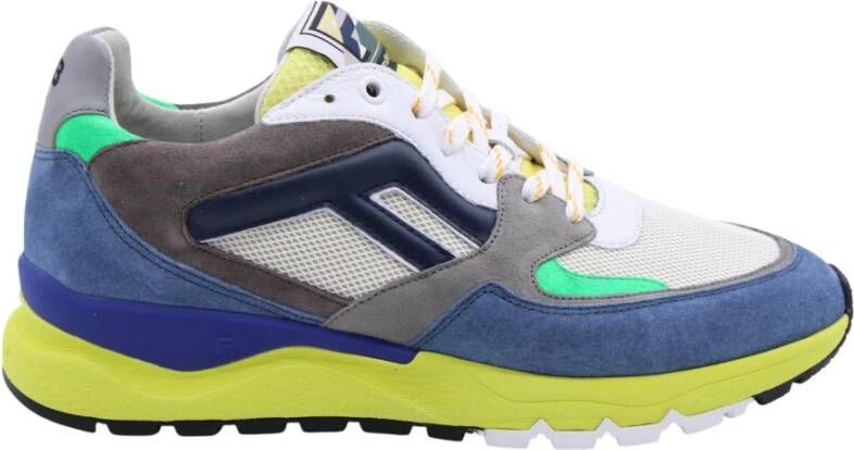 Floris van Bommel herensneaker de treener multicolor suède en mesh - Foto 3