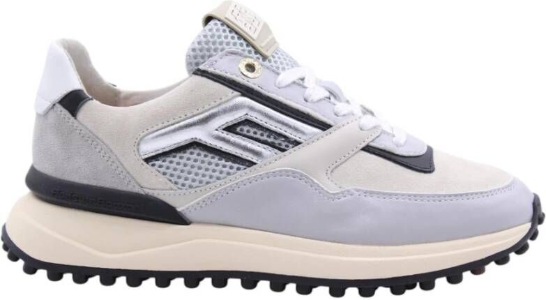 FLORIS VAN BOMMEL Lage sneakers Sfw-10128 Maat: 42 Materiaal: Leer Kleur: Grijs