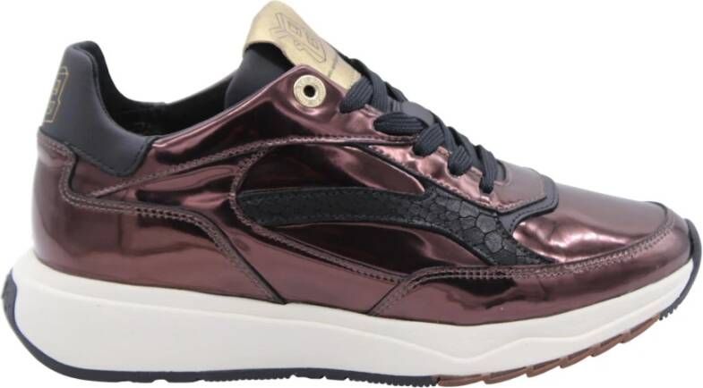 FLORIS VAN BOMMEL Lage Sneakers Dames Sfw-10138 Suvi Maat: 41 Materiaal: Lakleer Kleur: Bruin - Foto 2