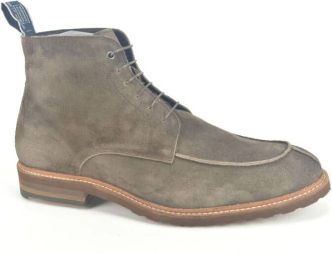 Floris van Bommel Taupe Daim Boot N.+Naad Beige Heren