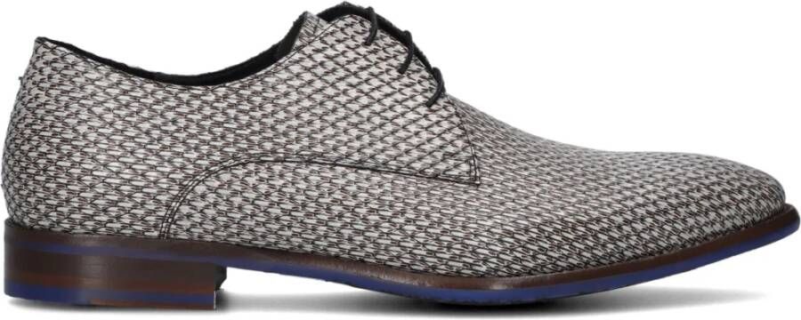 Floris van Bommel Taupe Leren Heren Nette Schoenen Multicolor Heren
