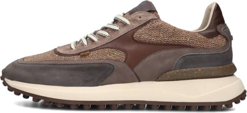 Floris van Bommel Taupe Suède Lage Top Sneakers