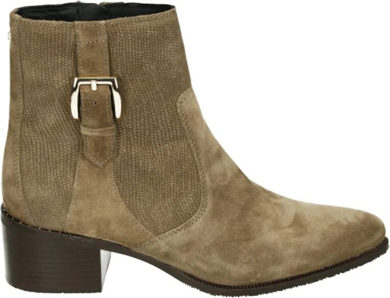 FLORIS VAN BOMMEL Enkelboots Dames Sfw-50065 Evi Maat: 40 Materiaal: Suède Kleur: Beige - Foto 5