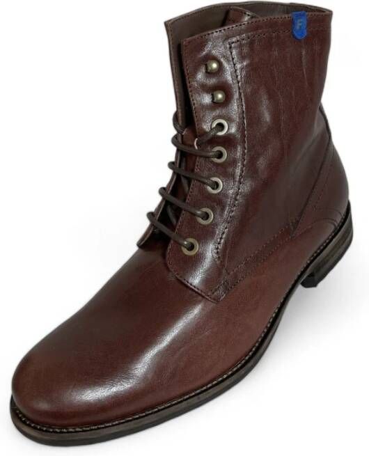 Van Bommel Casual DarkCognac Leren Schoenen Brown Heren