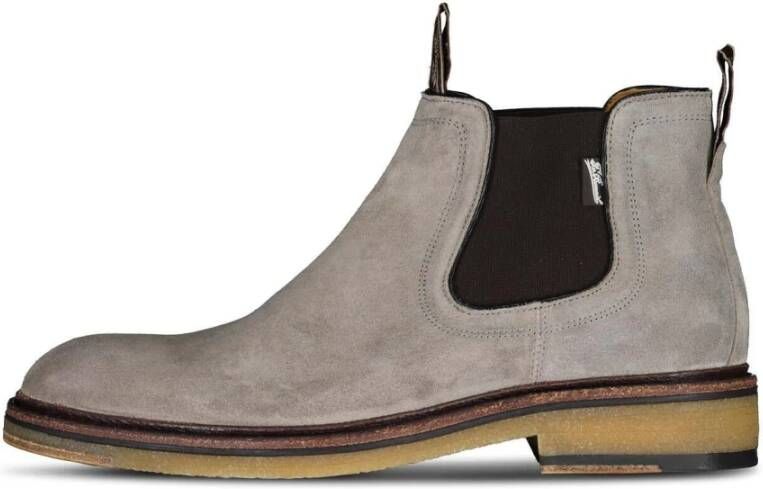 Floris van Bommel Mannen Suède Effen Chelsea laars Laarzen Herenschoenen 20072 Taupe - Foto 12