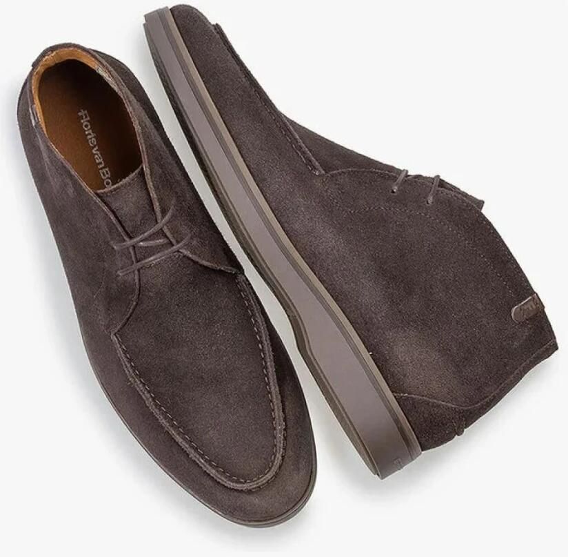 Floris van Bommel suède veterboots donkerbruin - Foto 6