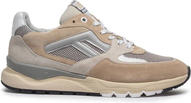FLORIS VAN BOMMEL Lage Sneakers Heren Sfm-10154 De Treener 43⅓ Leer Beige