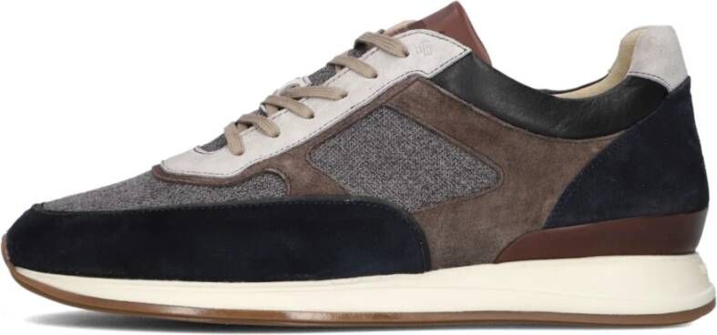 Van Bommel Grijze lage sneakers voor heren
