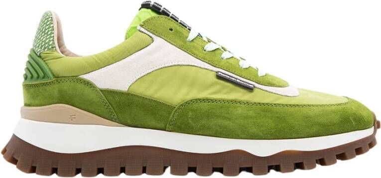 Van Bommel Groene Sneaker met Sportieve Zool Green Heren