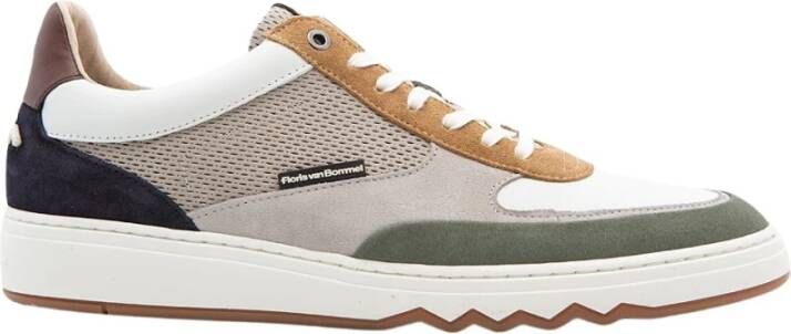 Van Bommel Groene Sneaker met Zigzag Patroon Multicolor Heren