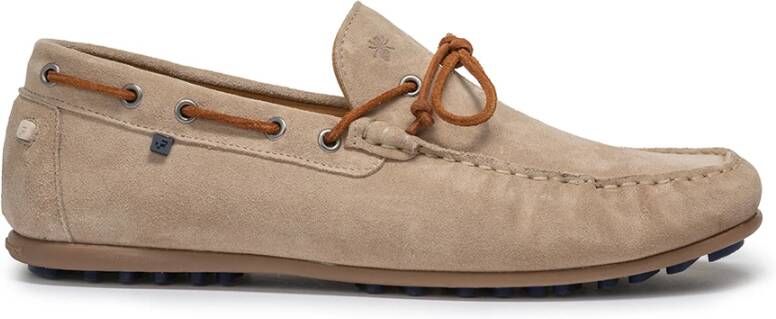 Floris van Bommel Minni 04.02 suède sneakers met panterprint taupe - Foto 17