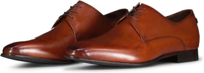 Van Bommel Klassieke leren veterschoenen Brown Heren