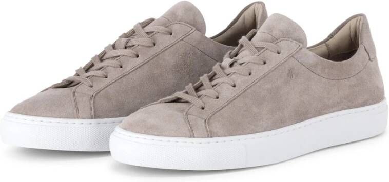 Van Bommel Leren Sneakers met Subtiel Logostiksel