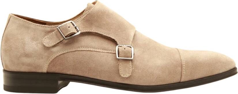 Van Bommel Lichtbruine Dubbele Monk Strap Schoen Brown Heren