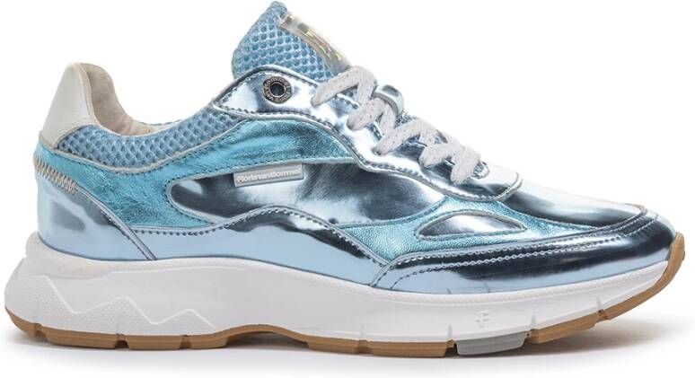 FLORIS VAN BOMMEL Lage Sneakers Dames Sfw-10101 Maat: 38 Materiaal: Leer Kleur: Blauw - Foto 6