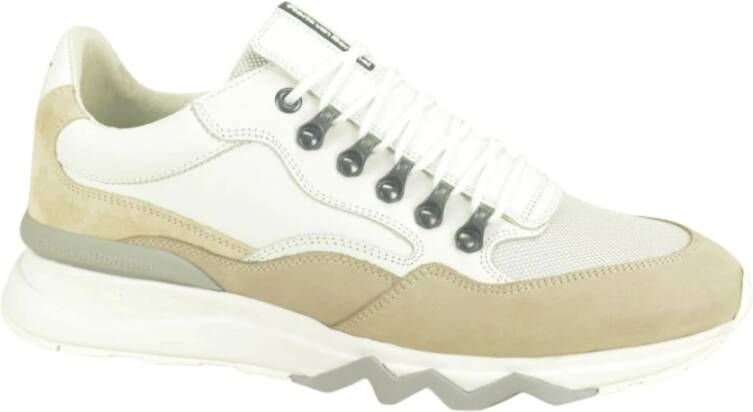 Floris van Bommel Wit Beige Runner Haken White Heren