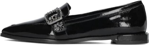 Floris van Bommel Zwarte Leren Loafers voor Vrouwen