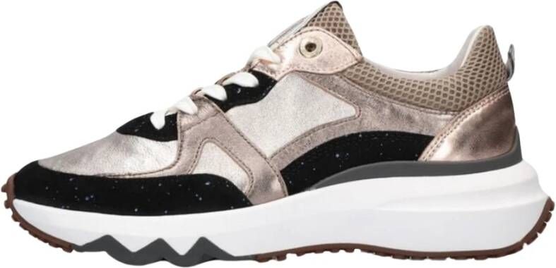 Floris van Bommel Zwarte Suède Lage Sneakers Multicolor Dames