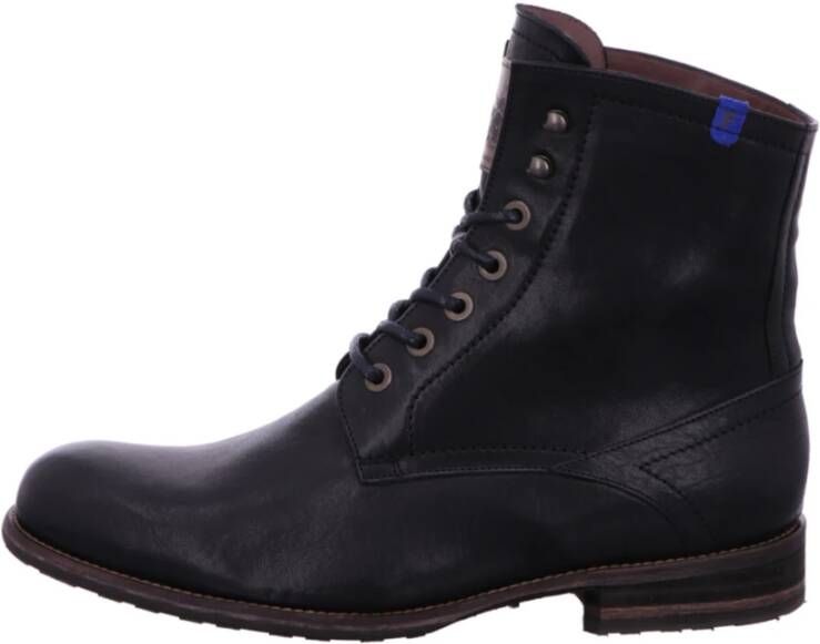 Floris van Bommel Zwarte veterschoenen voor heren