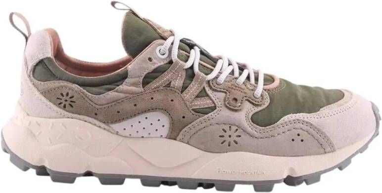 Flower Mountain Suede and fabric sneakers Yamano 3 UNI Green Unisex