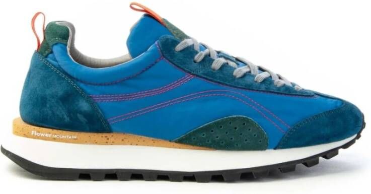 Flower Mountain Suede and technical fabric sneakers NEW Asuka MAN Blue Heren