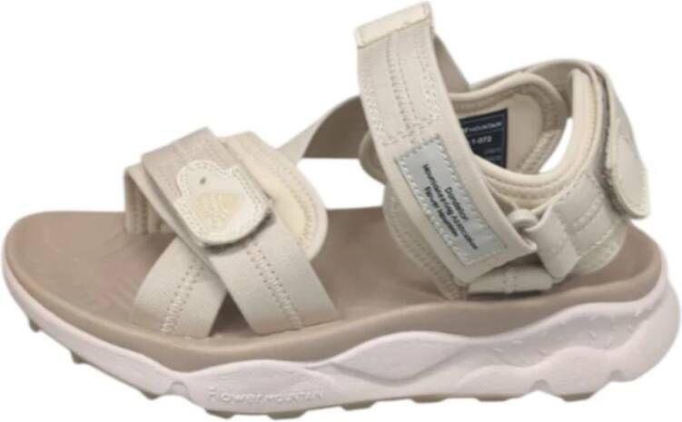 Flower Mountain Beige Sandalen met Stijl E01