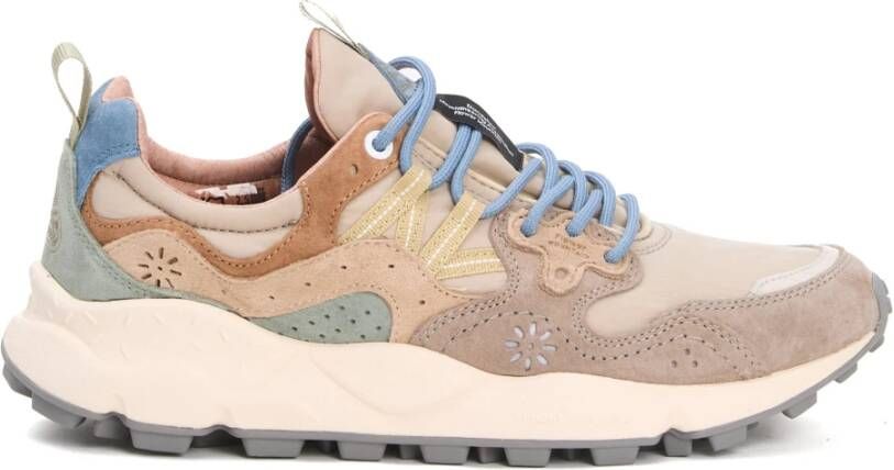 Flower Mountain Beige Sneakers Ripstop Suede Trekking Style