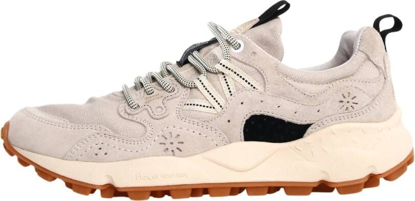 Flower Mountain Beige Suède Katoen Sneakers Beige Heren