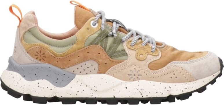 Flower Mountain Beige+Caramel Sneakers met Kurk Binnenzool