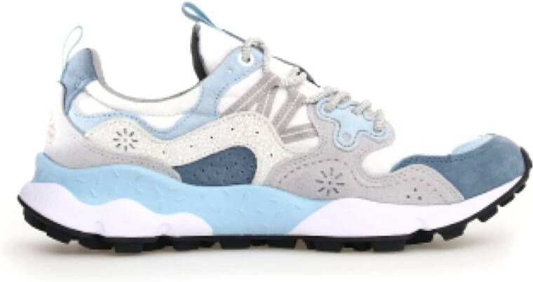 Flower Mountain Blauwe Suède Sneakers met Kurken Binnenzool