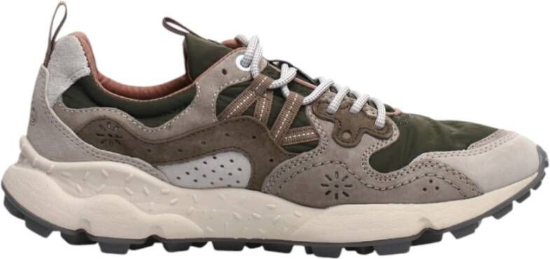 Flower Mountain Suede and fabric sneakers Yamano 3 UNI Green Unisex